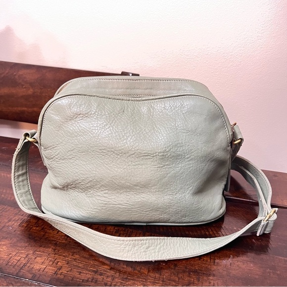 Vintage COACH Green Natural Grain Double Zip Satchel 4914, Used Good Condition - Picture 5 of 13